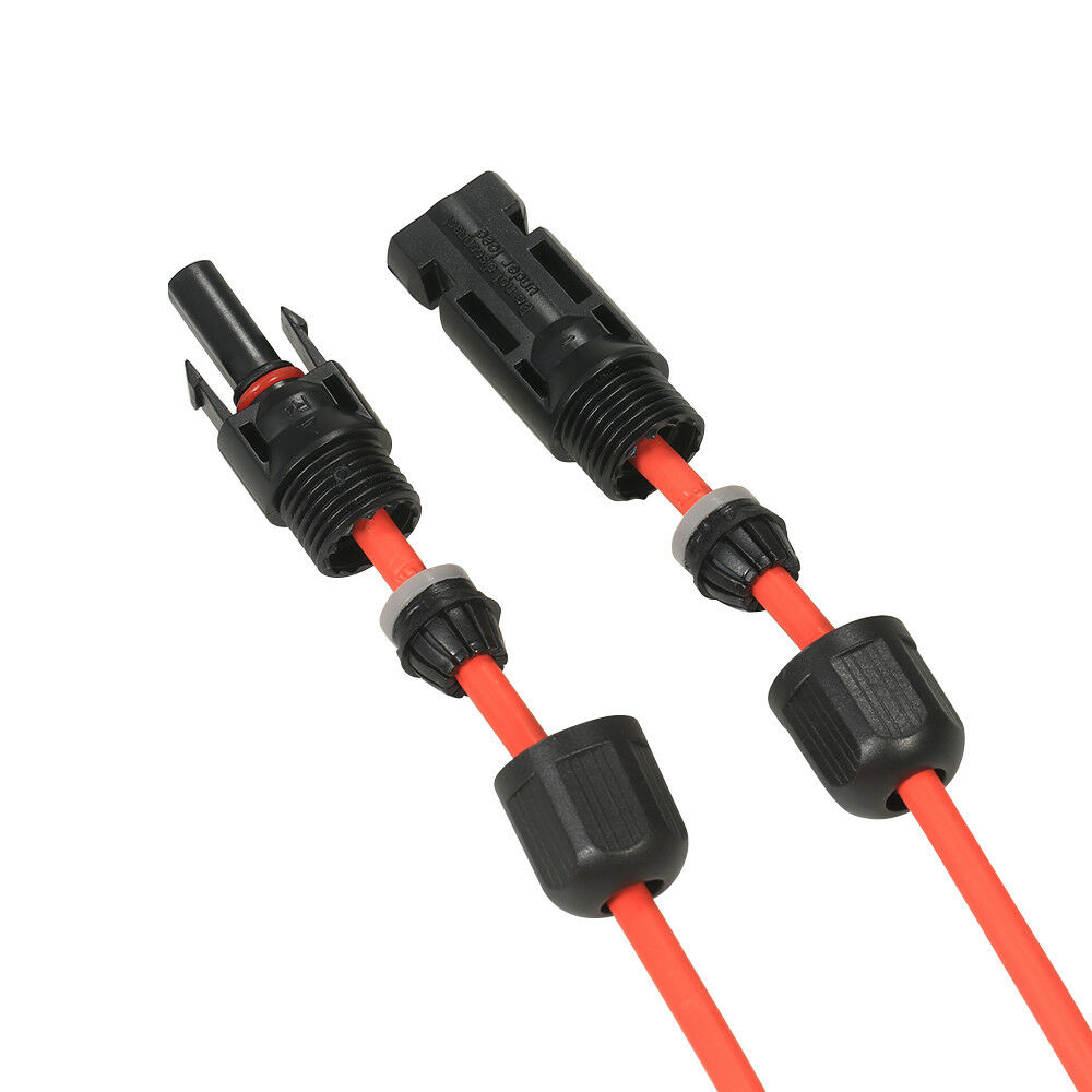 Alargador de cable solar 2x4 mm² con 4 conectores tipo MC4 (10 metros)