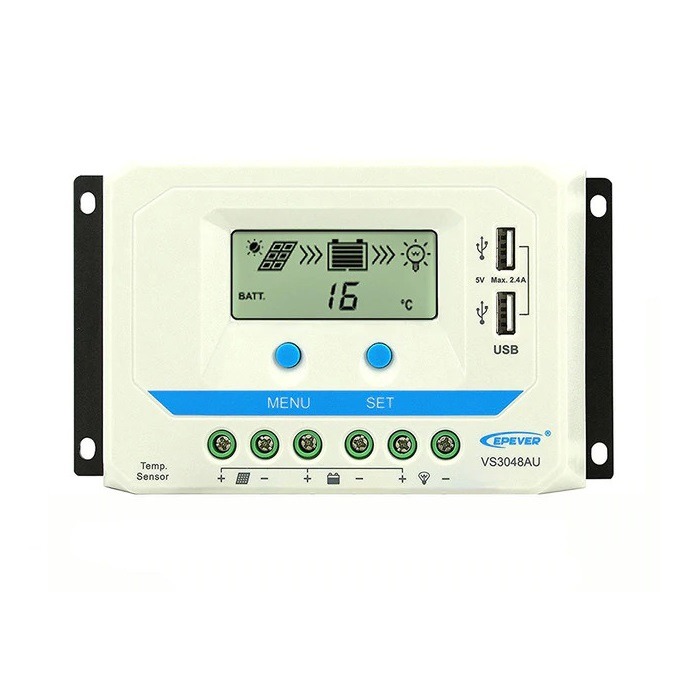 Controlador Solar 30A 48V PWM VS3048AU - Solartex Chile
