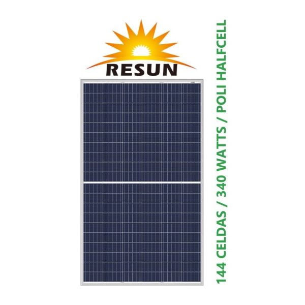 Panel Solar 340 Watts Halfcell Resun Poli