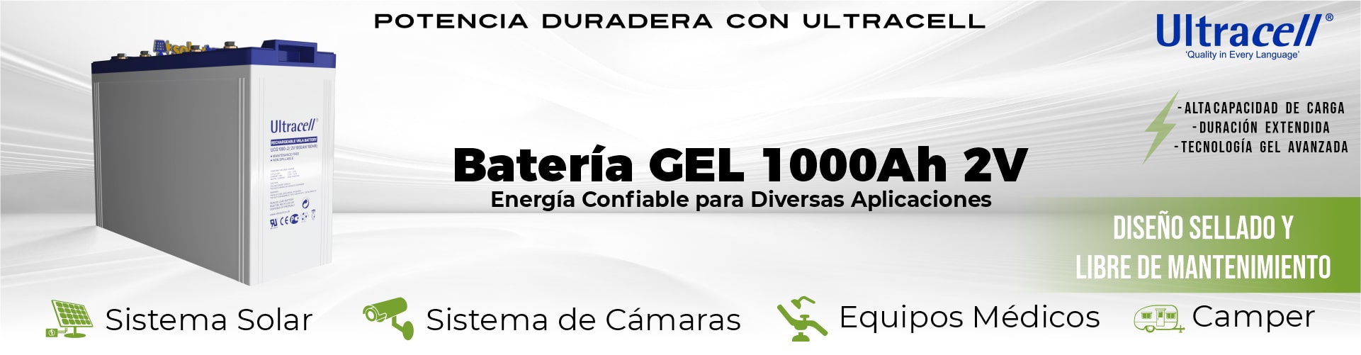 batería gel 250ah 2v ultracell