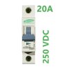 Breaker automático DC 250V 20A Suntree para protección de hileras de paneles