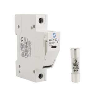 Caja Fusible tipo Riel con Fusible 10A 1000V DC