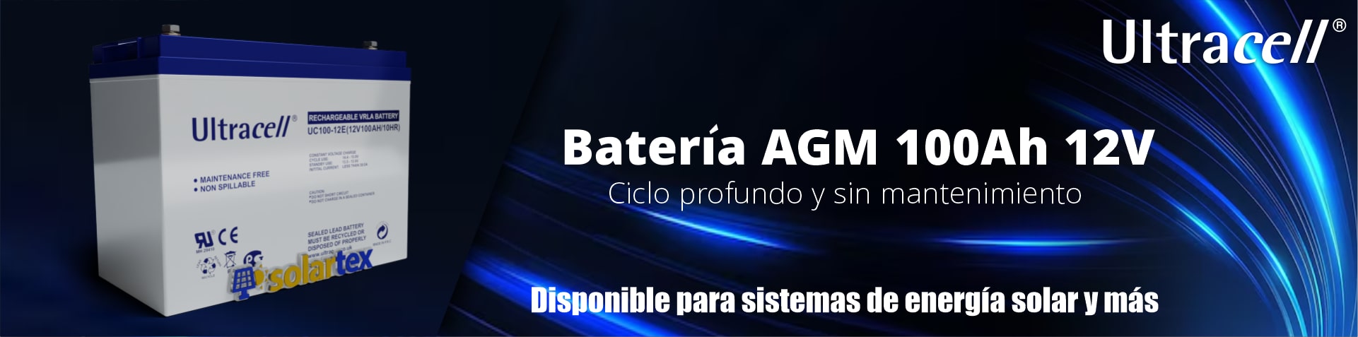 Batería AGM 100Ah 12V Ultracell