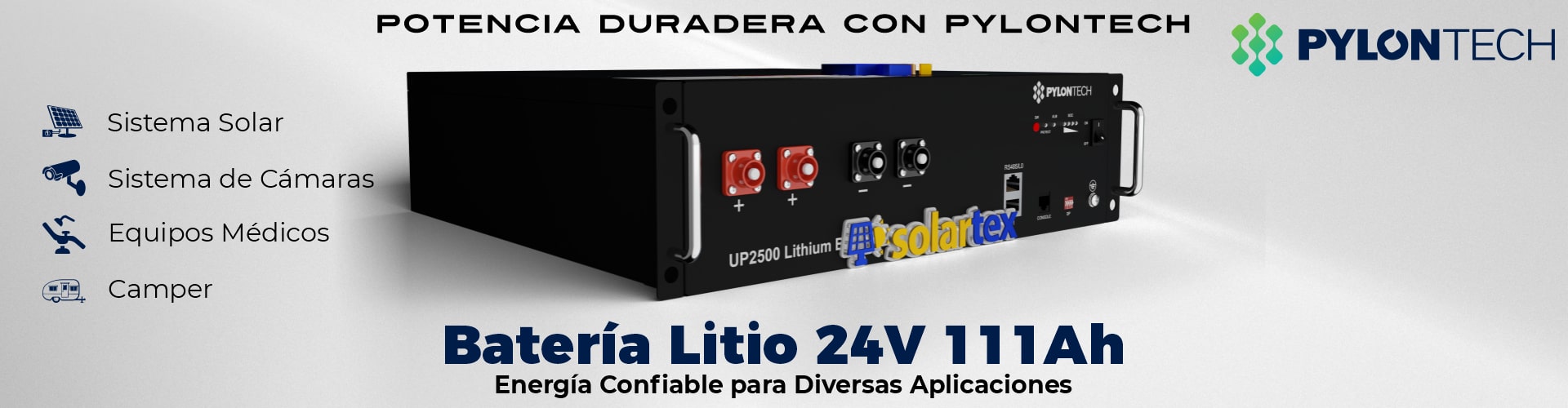 Batería Ion de Litio 24V 111Ah UP2500 Pylontech