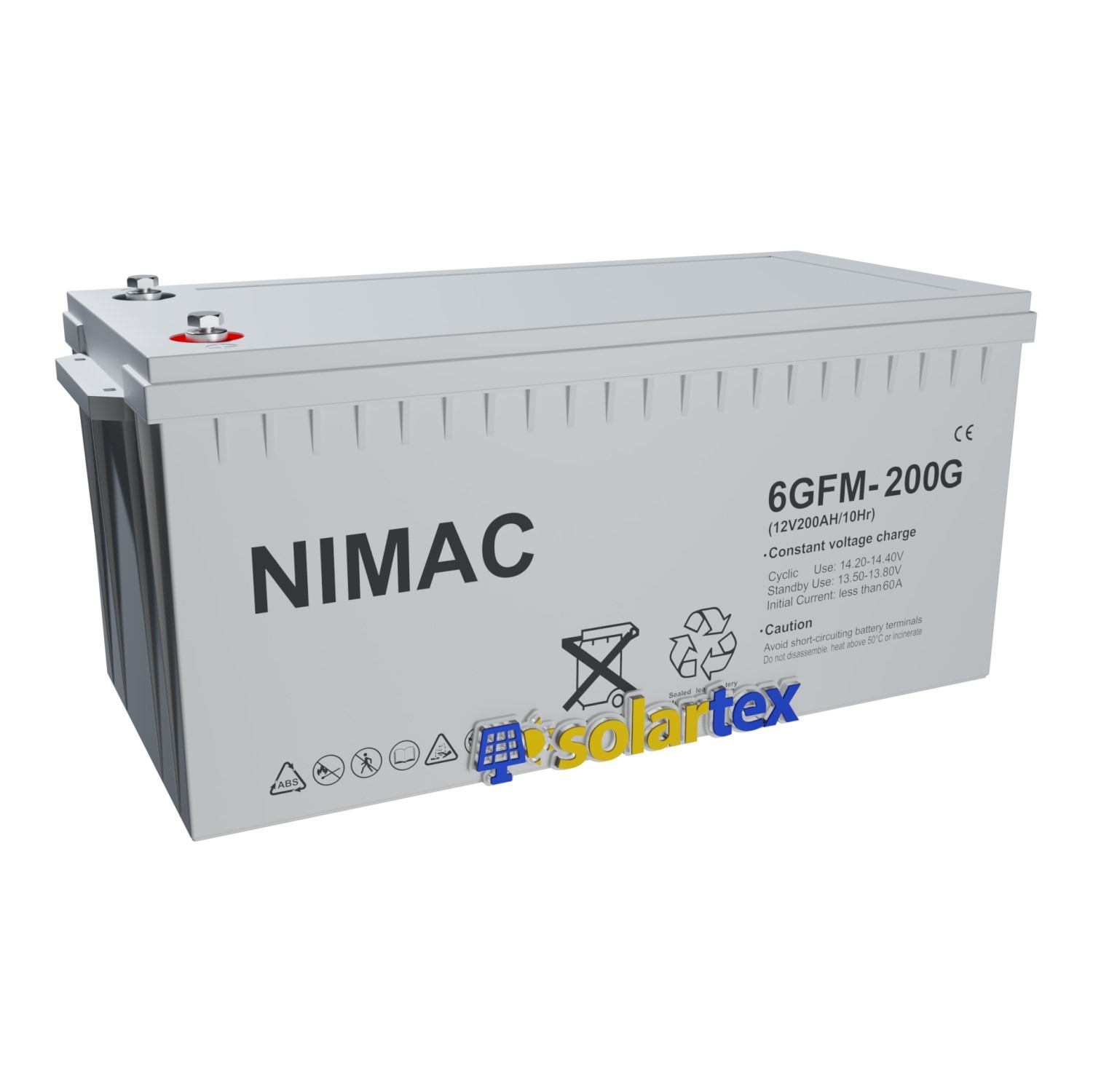 Batería de GEL 55Ah 12V Nimac - Solartex Chile