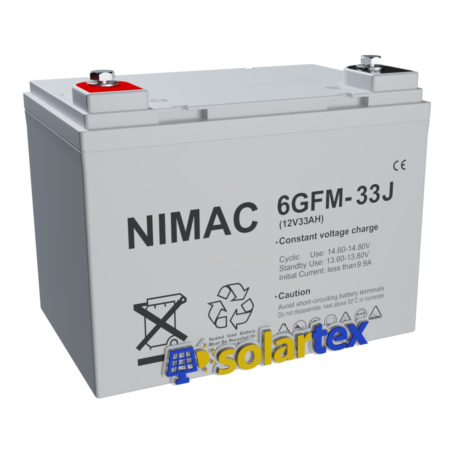 Batería de GEL 33Ah 12V Nimac - Solartex Chile