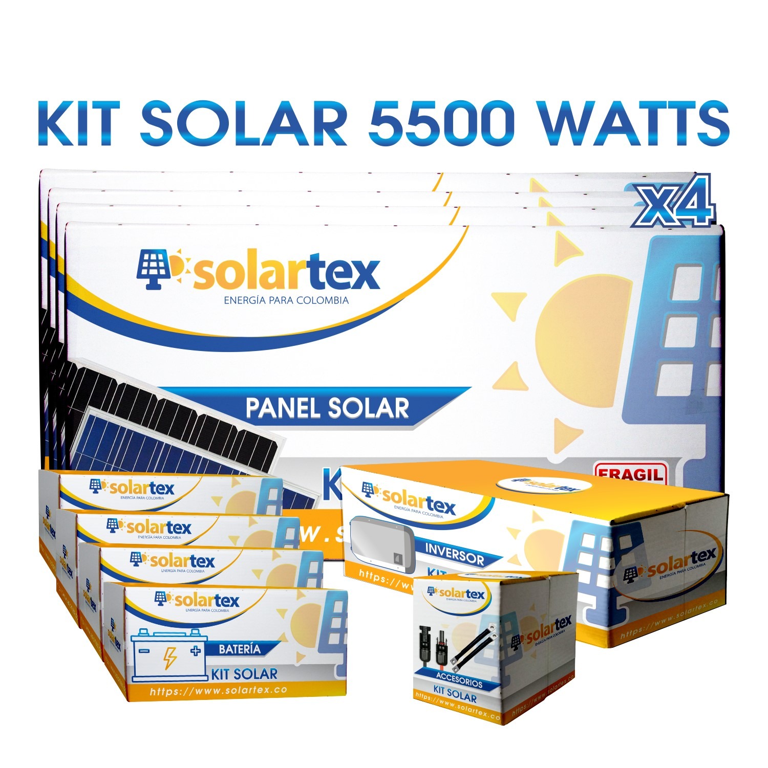 KIT SOLAR FOTOVOLTAICO 5.500 WATTS - LITIO