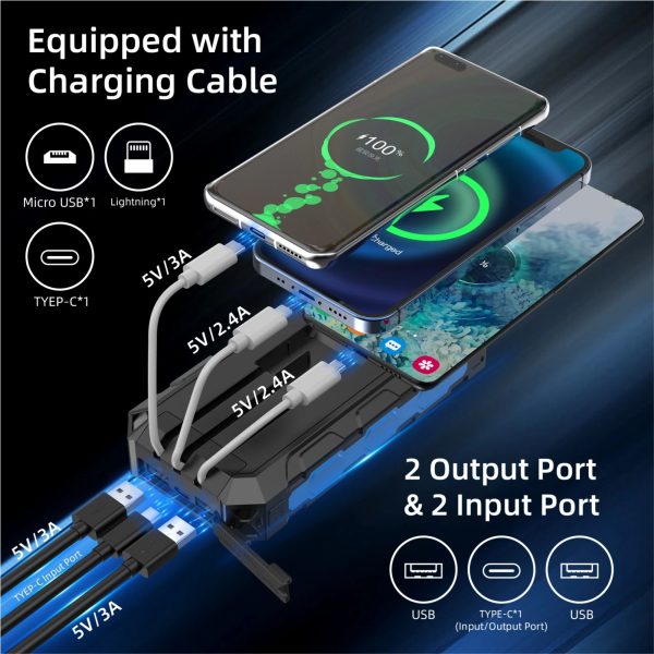 Power bank Solar Cargador Portátil JustPawa! 30.000mAh - Imagen 5