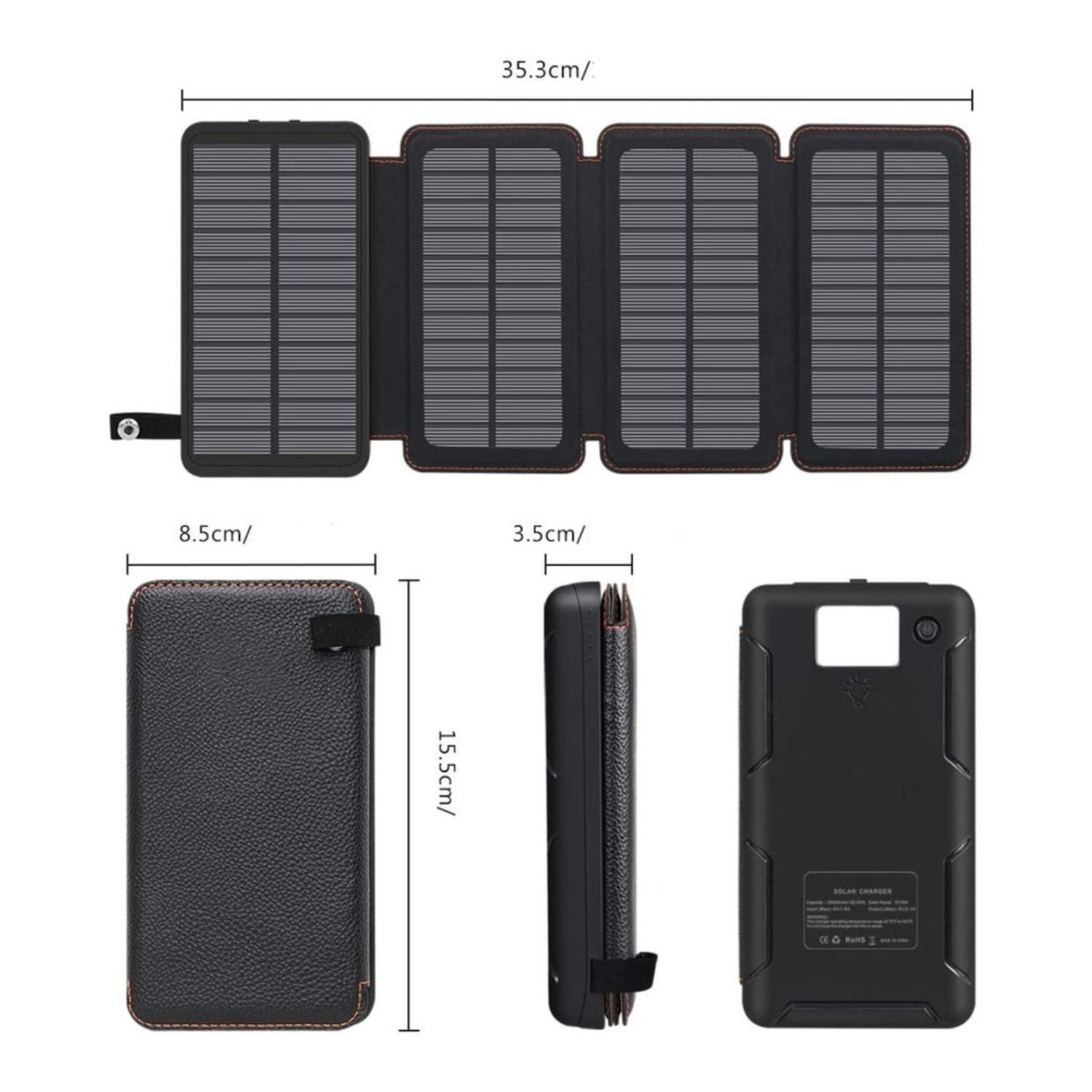 Power bank Solar Cargador Portátil JustPawa! 10.000mAh - Solartex