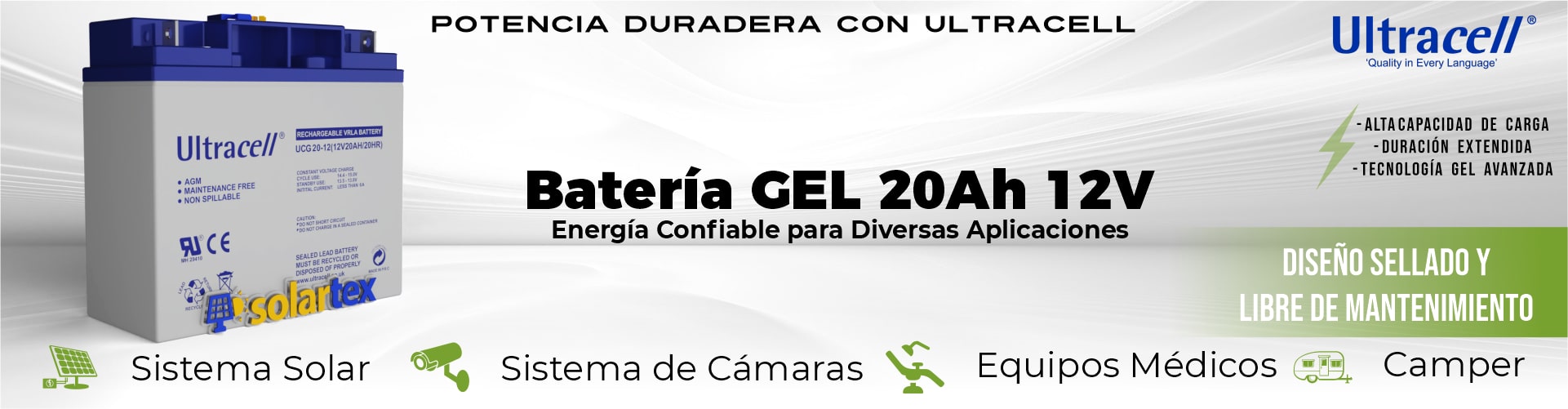 Batería GEL 20Ah 12V Ultracell