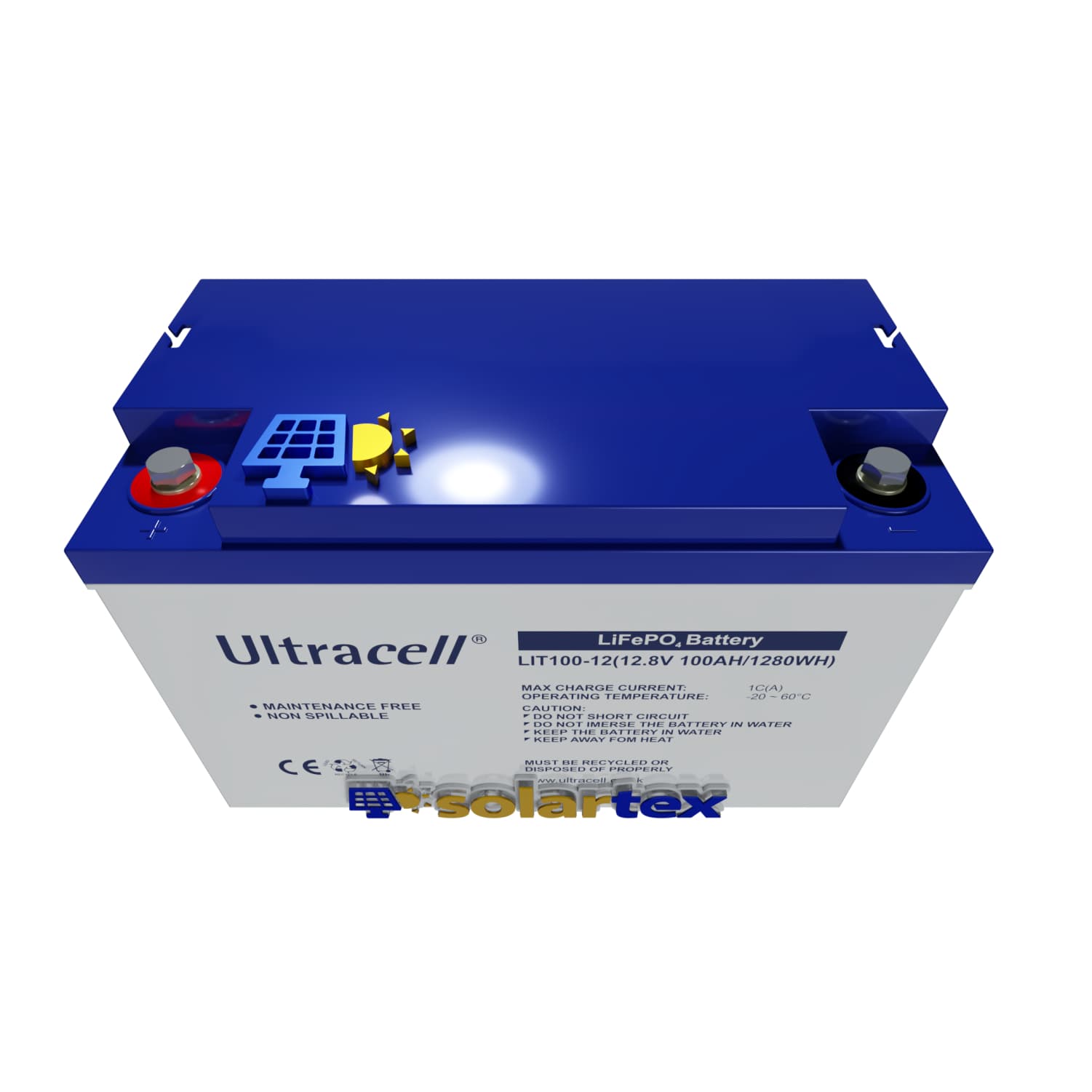 Batería de Litio 100Ah 12V Ultracell - Solartex Chile