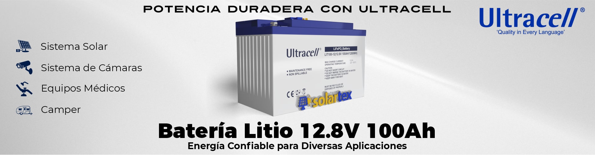 Batería de Litio 100Ah 12V Ultracell