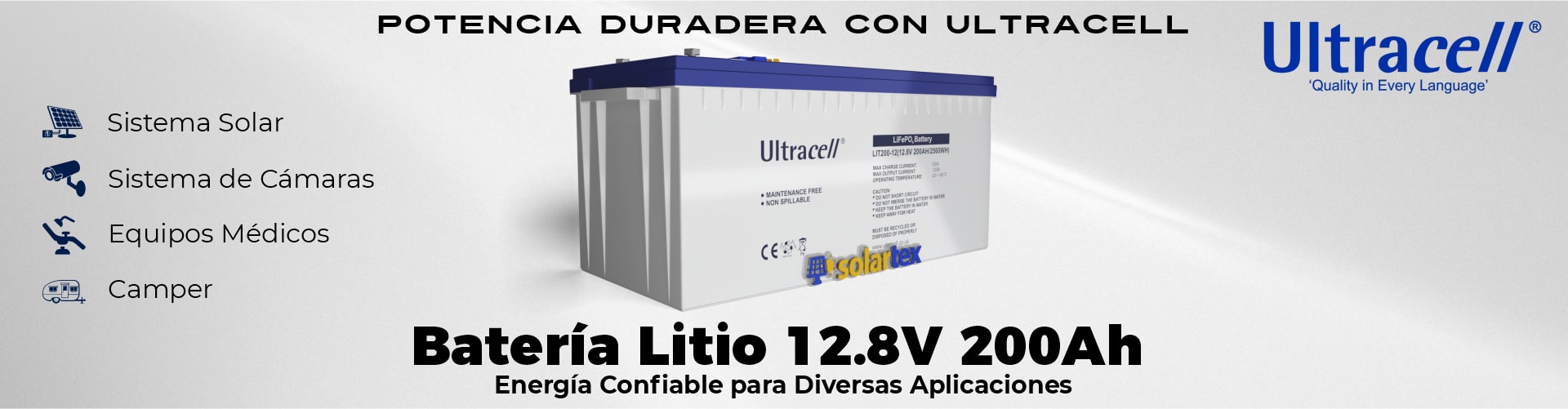 Batería de Litio 200Ah 12V Ultracell