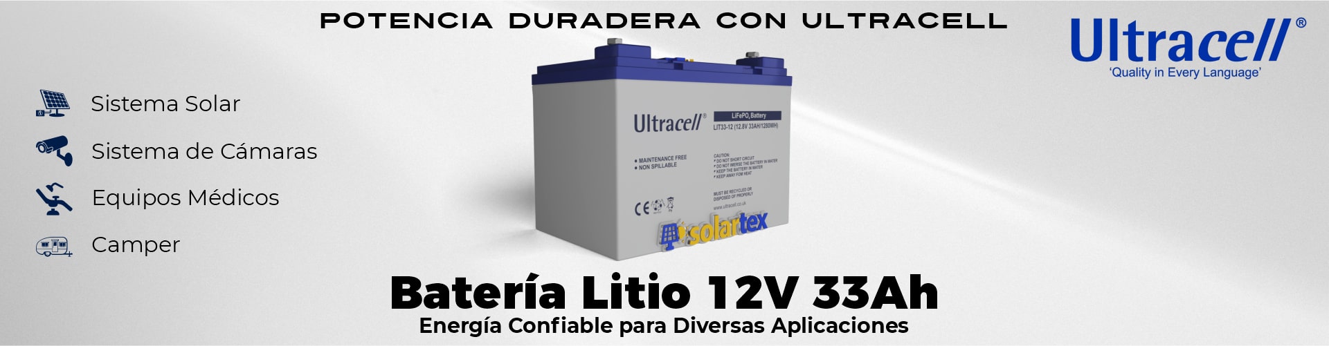 Batería de Litio 33Ah 12V Ultracell