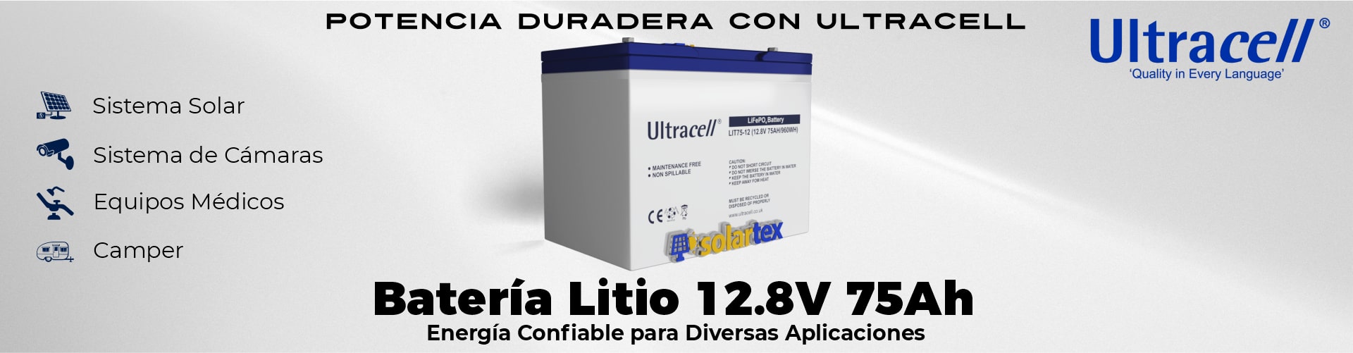 Batería de Litio 75Ah 12V Ultracell