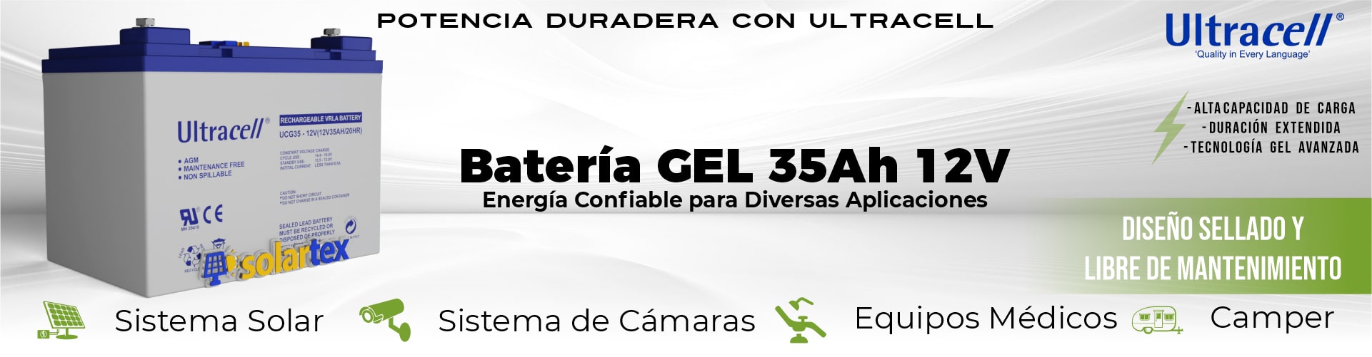 Batería GEL 35Ah 12V Ultracell