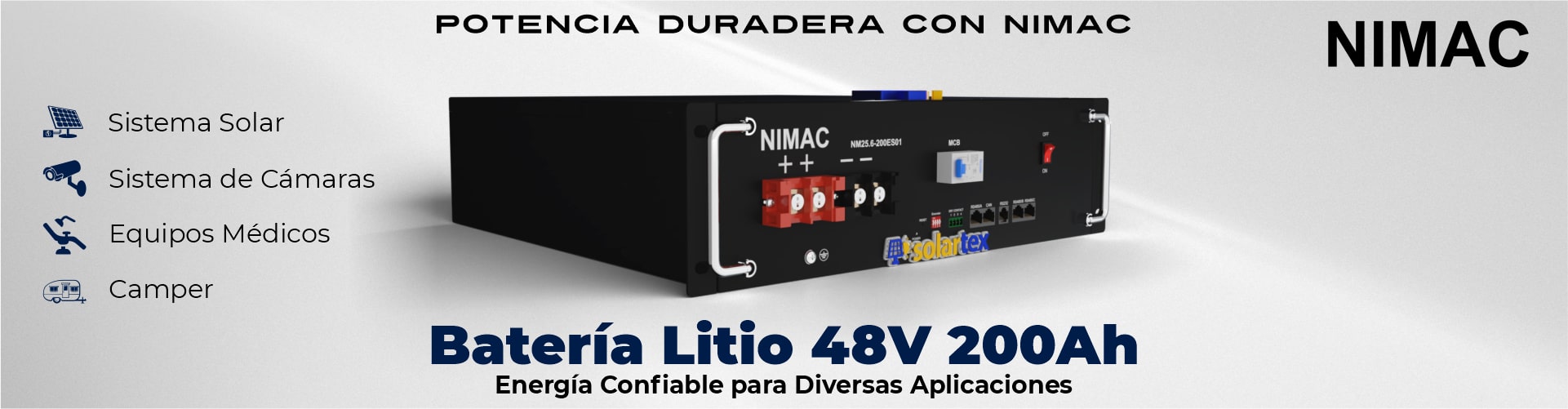 Batería de Litio 24V 200AH 5,12kWh Nimac