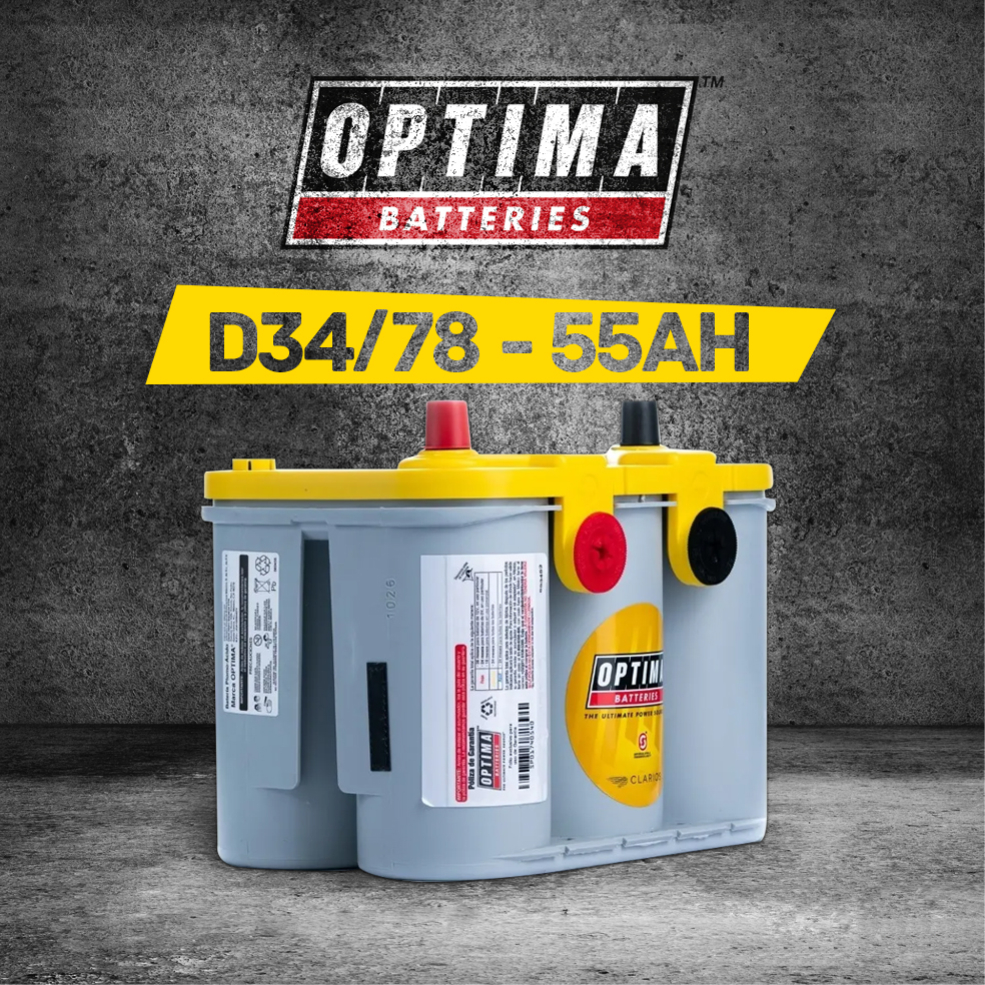 Batería OPTIMA D34/78 YELLOW TOP Arranque