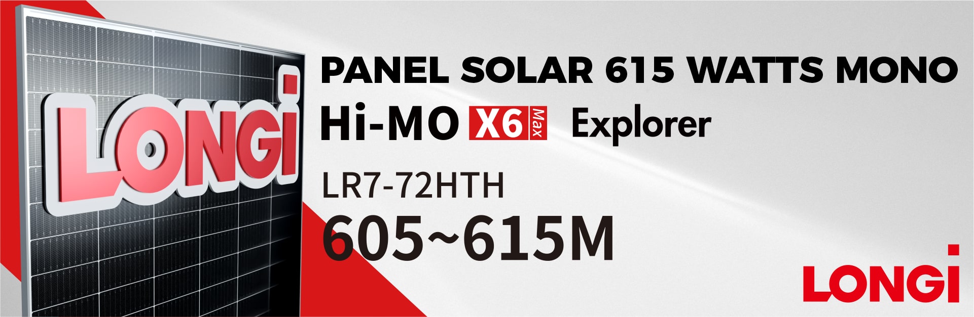 Panel Solar 615 Watts Longi Mono Perc, Half Cells