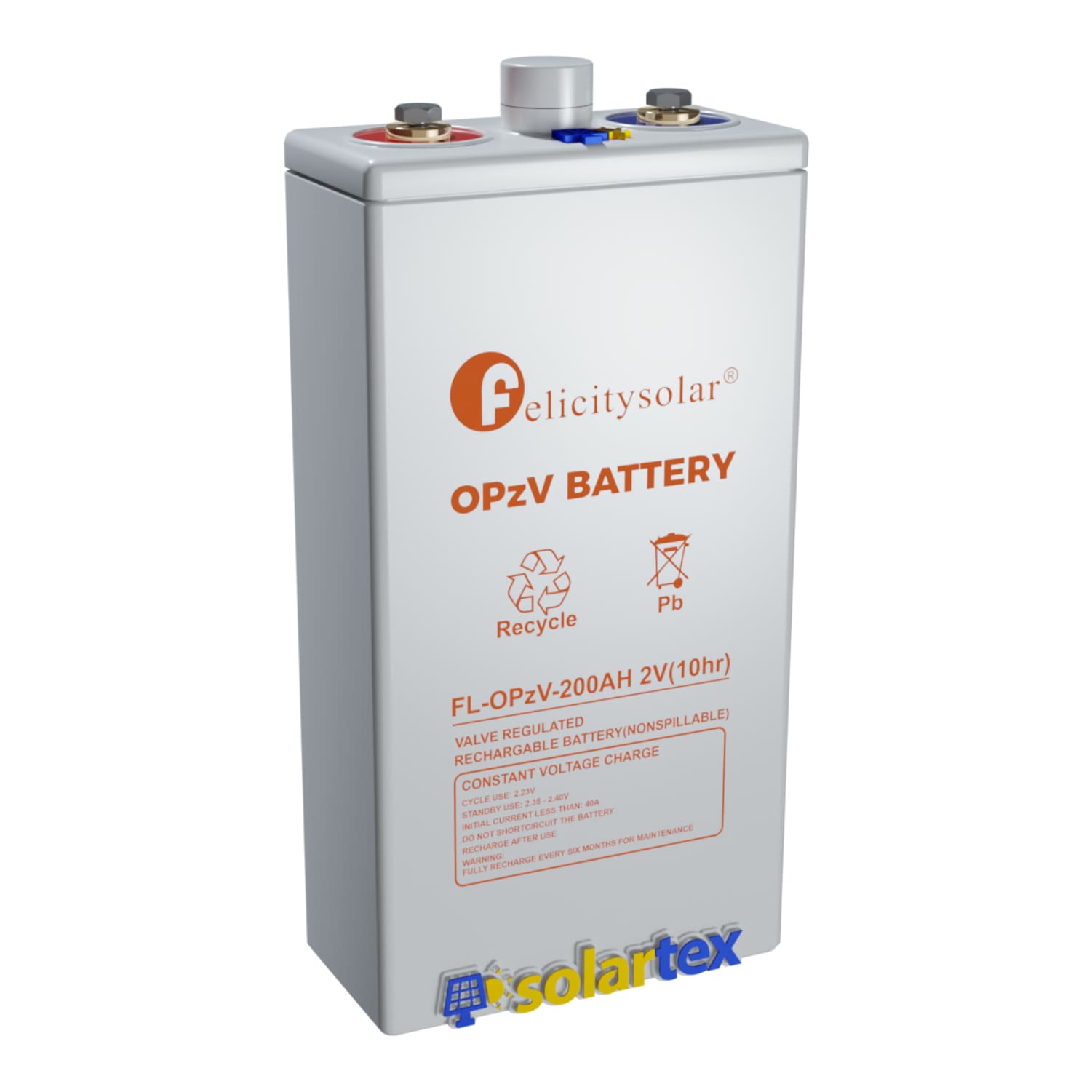 Batería GEL OPzV 200Ah 2V Felicity Solar