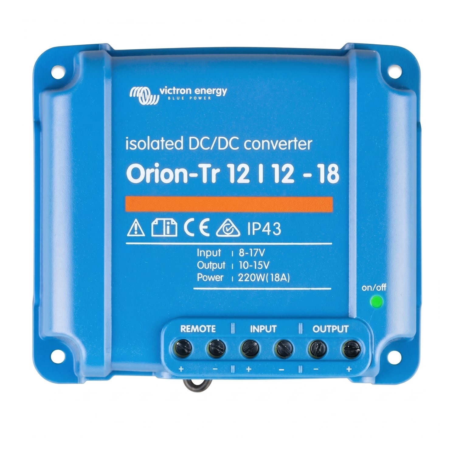 Convertidor DC/DC Orion-Tr 12V a 12V 18A Aislado IP43