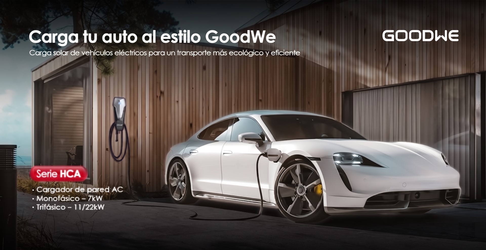 Cargador para vehículos eléctricos trifásico GoodWe 11kW Serie HCA - Carga solar de VE